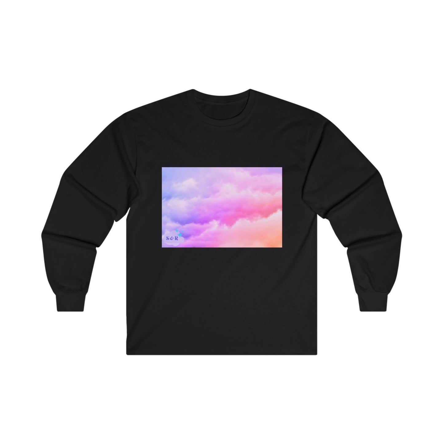 Pastel Clouds Crewneck - Black