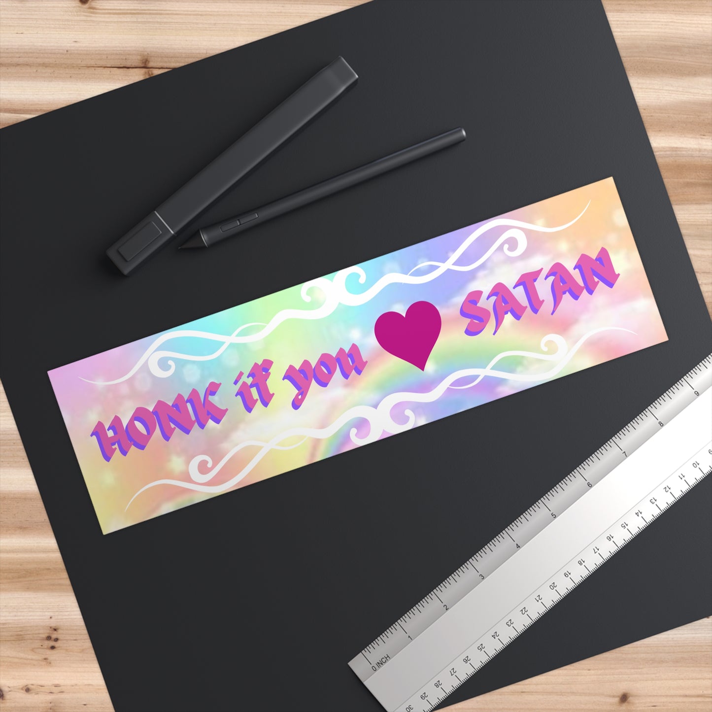 Honk if you Heart Satan Bumper Sticker