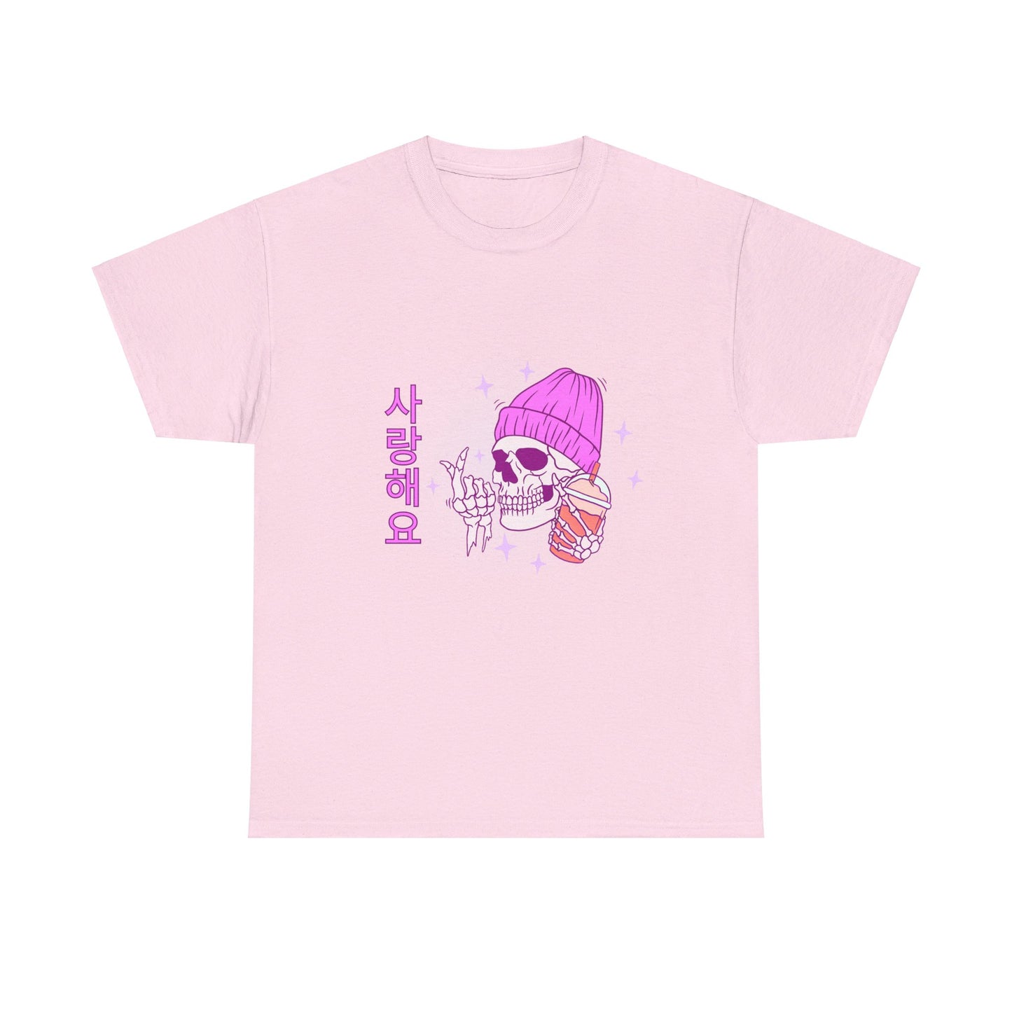 Saranghaeyo Kpop Skull T-Shirt - Pink