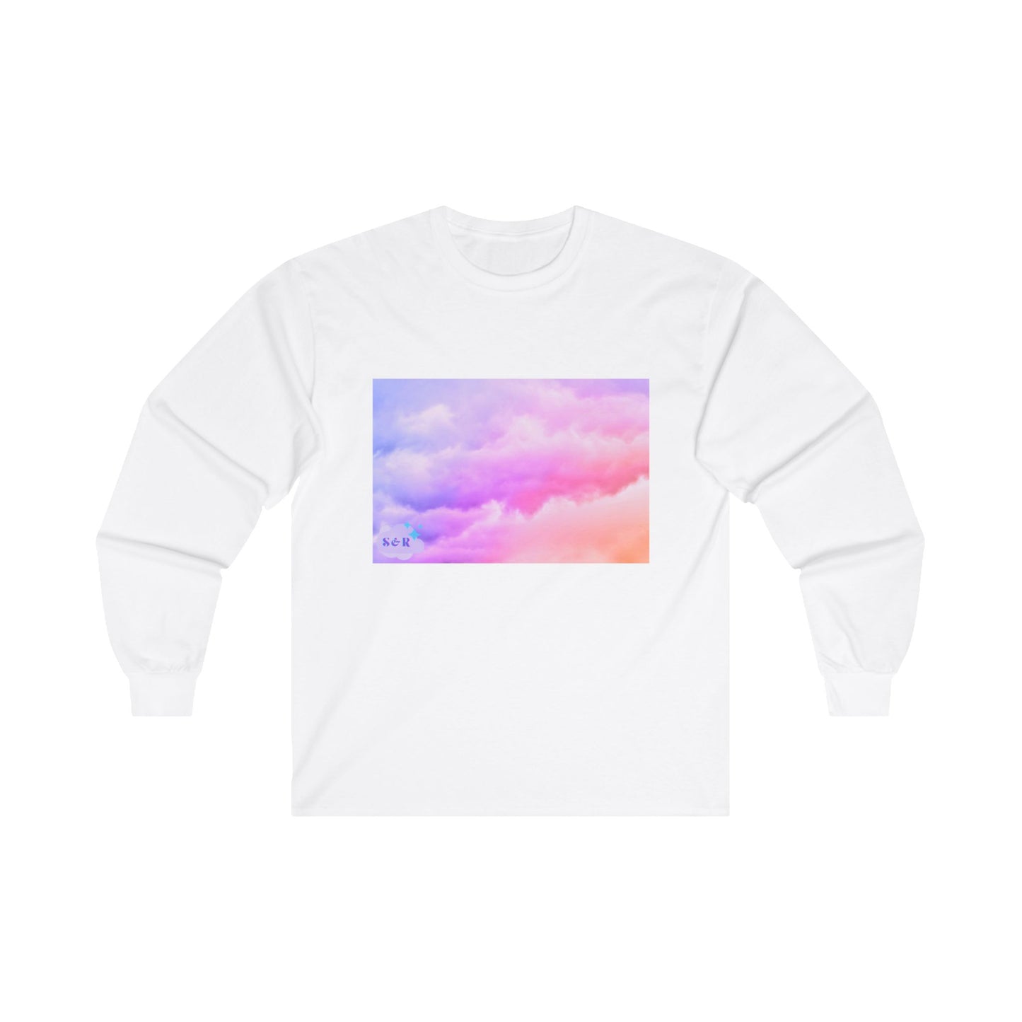 Pastel Clouds Crewneck - White