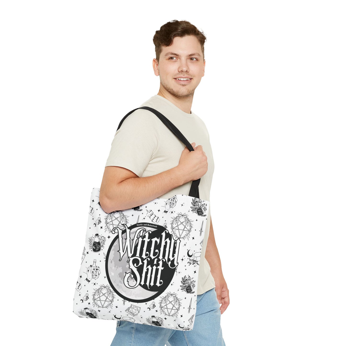 Witchy Shit Tote Bag - White (Multiple Sizes)