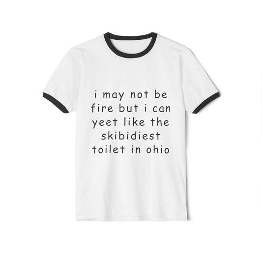 Skibidi Toilet Ohio Ringer Shirt - Black and White