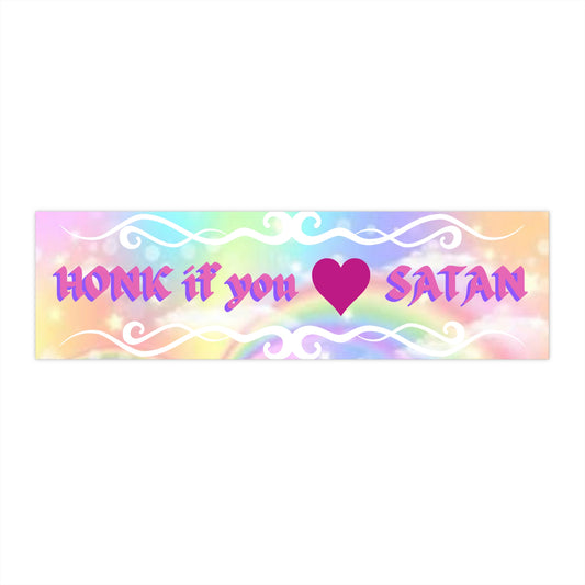 Honk if you Heart Satan Bumper Sticker