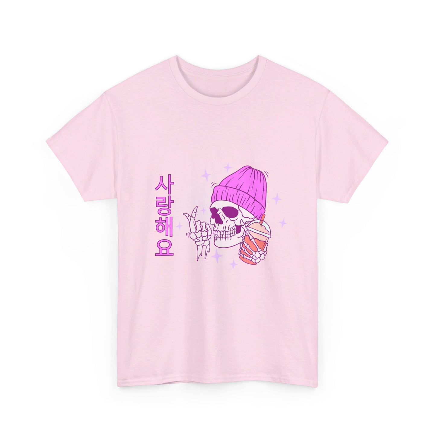 Saranghaeyo Kpop Skull T-Shirt - Pink