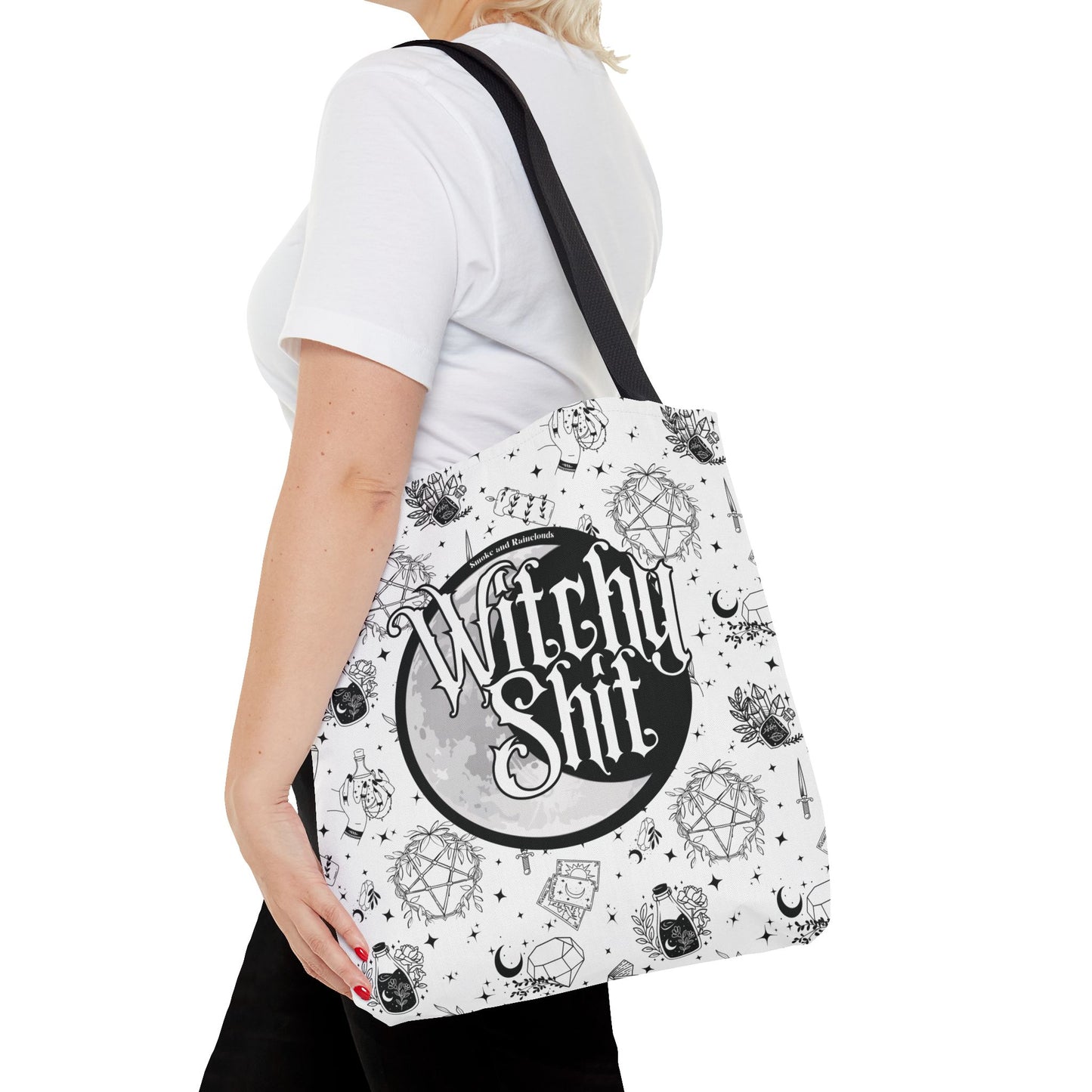 Witchy Shit Tote Bag - White (Multiple Sizes)