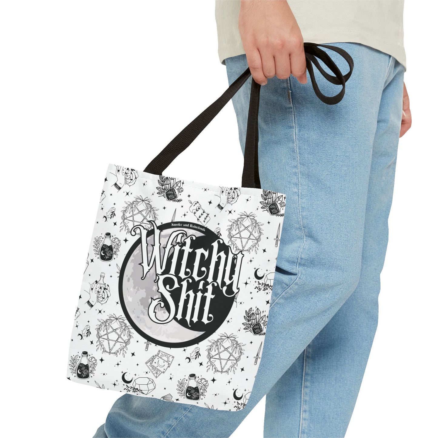 Witchy Shit Tote Bag - White (Multiple Sizes)