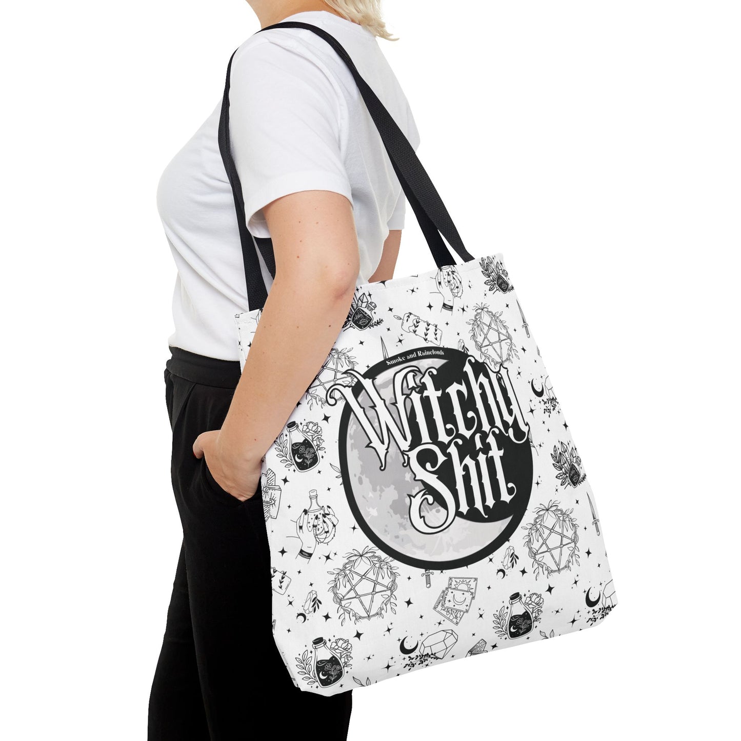 Witchy Shit Tote Bag - White (Multiple Sizes)