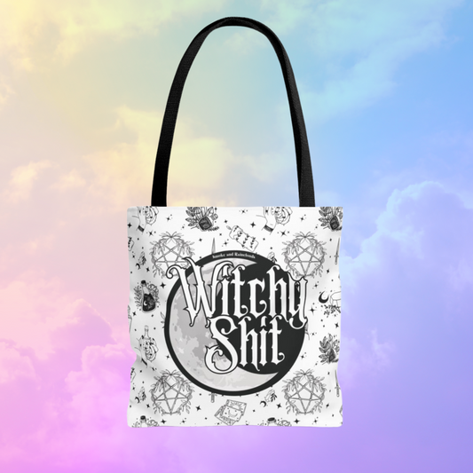 Witchy Shit Tote Bag - White (Multiple Sizes)