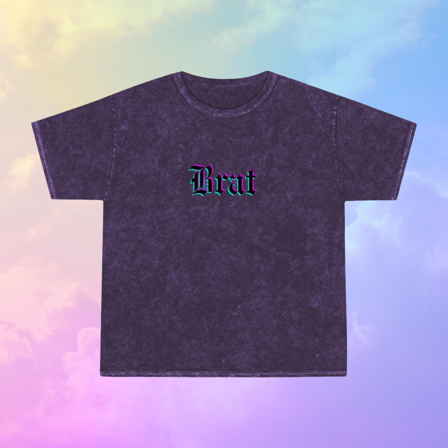 Brat Mineral Wash T-Shirt - Deep Purple