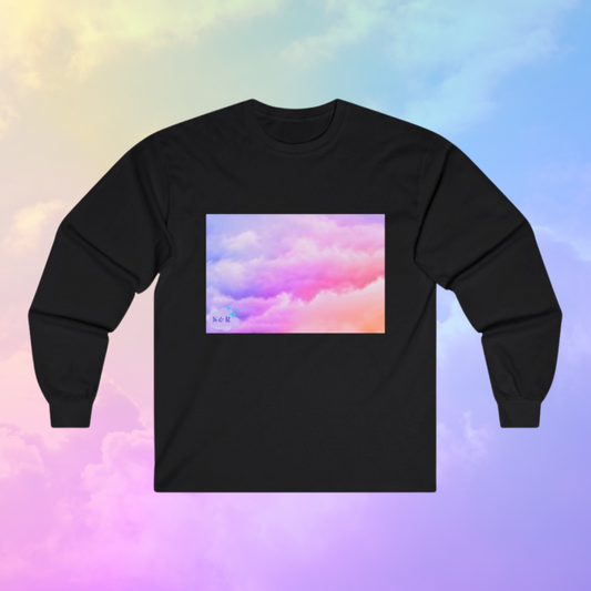 Pastel Clouds Crewneck - Black